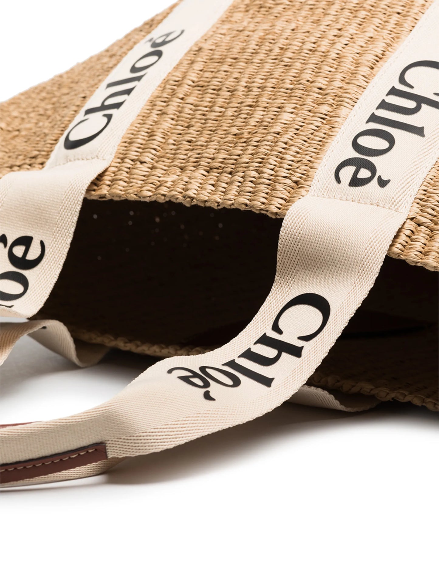 Chloé large Woody logo-strap tote bag